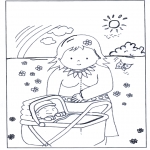 Ausmalbilder Themen - Baby malvorlage
