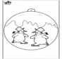Christbaumkugel mit Schneemann