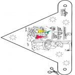 Malvorlagen Basteln - Fähnchen Weihnachten  7