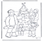 Familie in der Schnee
