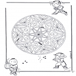 Malvorlagen Mandalas - Kinder/Geo Mandala
