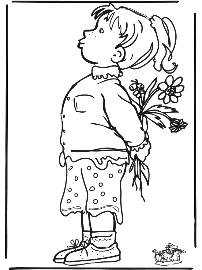 Mädchen mit Blumen