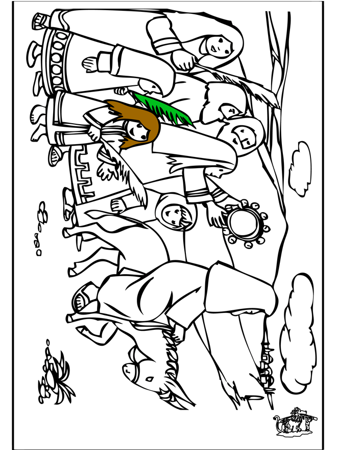 jesus triumphal entry coloring pages - photo #24