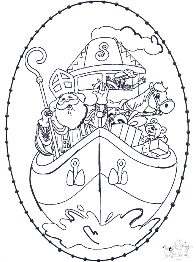 Sankt Nikolaus Stickkarte 5
