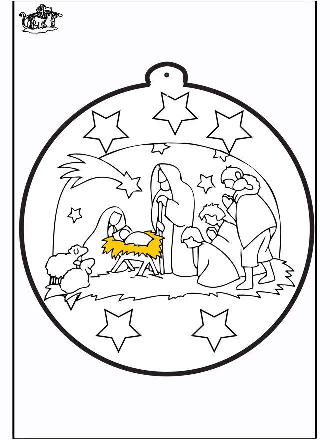 Stechkarte Weihnachtskrippe