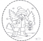 Sticken Weihnachtsmädchen