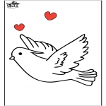 Ausmalbilder Tiere - Taube