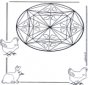 Tiere Mandala basteln