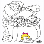 Ausmalbilder Weihnachten - Weihnachtsmann  Malvorlagen 1