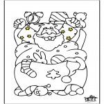 Ausmalbilder Weihnachten - Weihnachtsmann Malvorlagen 2
