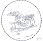Weihnachtsmann Stickkarte 1