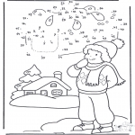 Malvorlagen Winter - Winter Malen nach zahlen