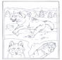 Wolf in der Schnee