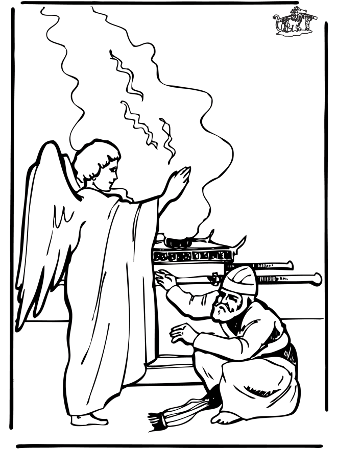 zechariah and the angel coloring pages - photo #11