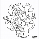 Ausmalbilder Weihnachten - Zeichnung Schlitten
