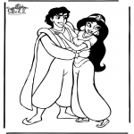 Ausmalbilder Comicfigure - Aladdin 10