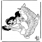 Ausmalbilder Comicfigure - Aladdin 4