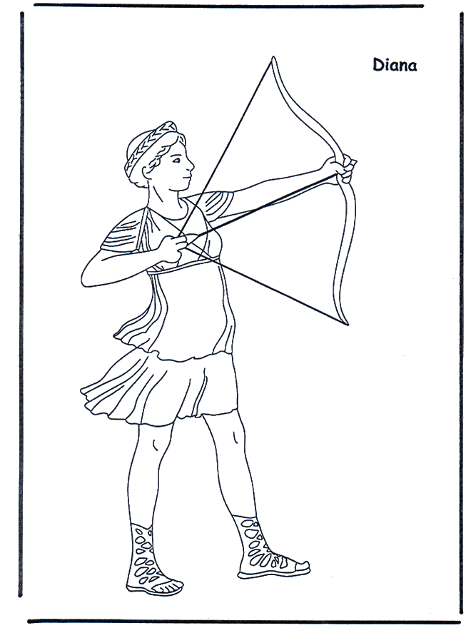 Artemis - Malvorlagen Römer