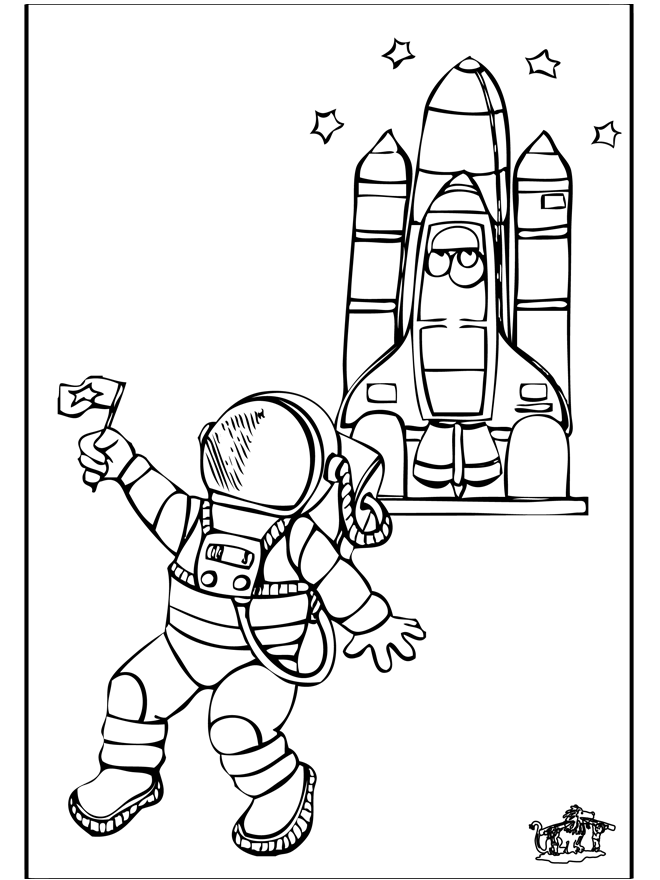 Astronaut 2 - Malvorlagen Raumfahrt