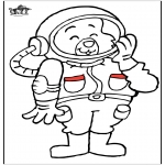 Allerhand Ausmalbilder - Astronaut Katze