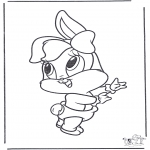 Ausmalbilder Tiere - Baby Bugs Bunny