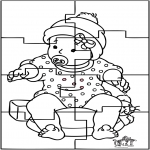 Ausmalbilder Themen - Baby Puzzle 1