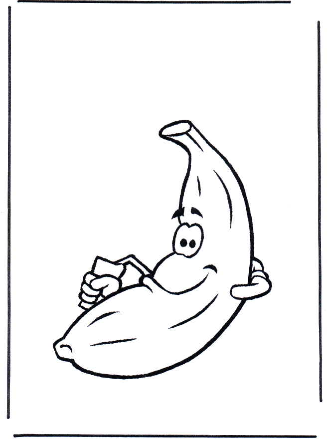 Banane - Ausmalbilder Gemüse und Obst