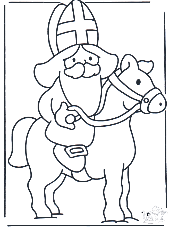 Basteln pferde - Ausmalbilder Sankt Nikolaus
