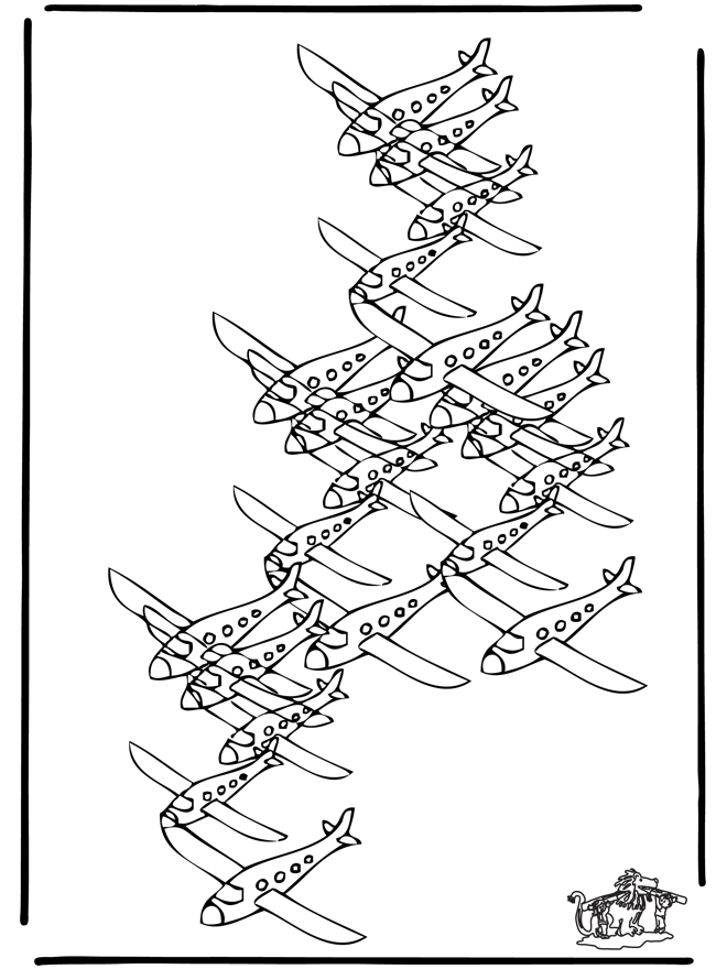 Basteln Wieviel Flugzeuge - Puzzle