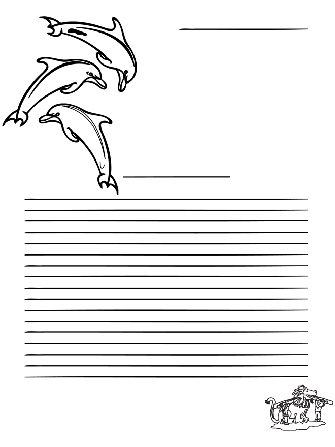 Briefpapier Delfin - Basteln Briefpapier