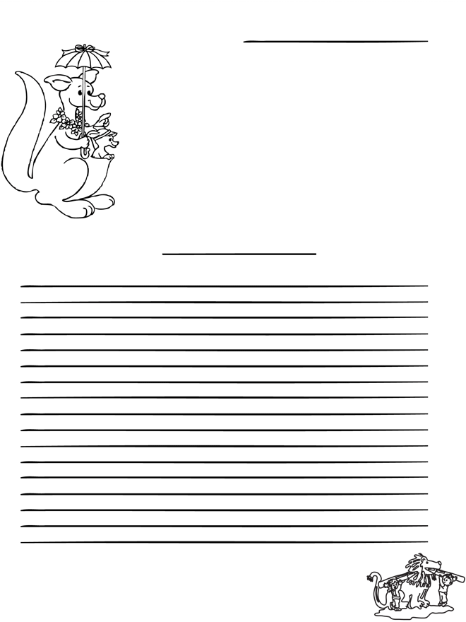 Briefpapier Känguru - Basteln Briefpapier