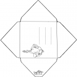 Malvorlagen Basteln - Briefumschlag Aschenputtel 2