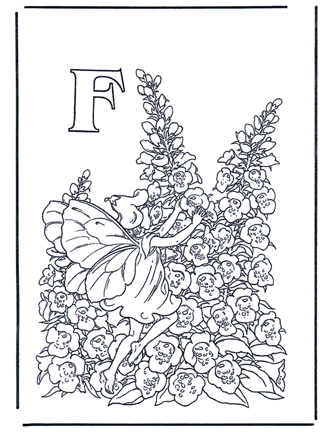 Buchstabe F - Malvorlagen Alphabet