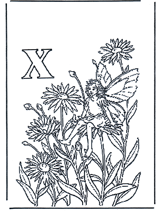 Buchstabe X - Malvorlagen Alphabet