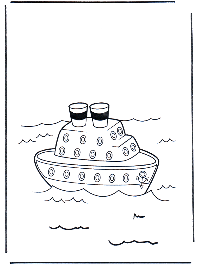 Dampfbot - Malvorlagen Schiffe