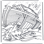 Bibel Ausmalbilder - die Arche Noah 2