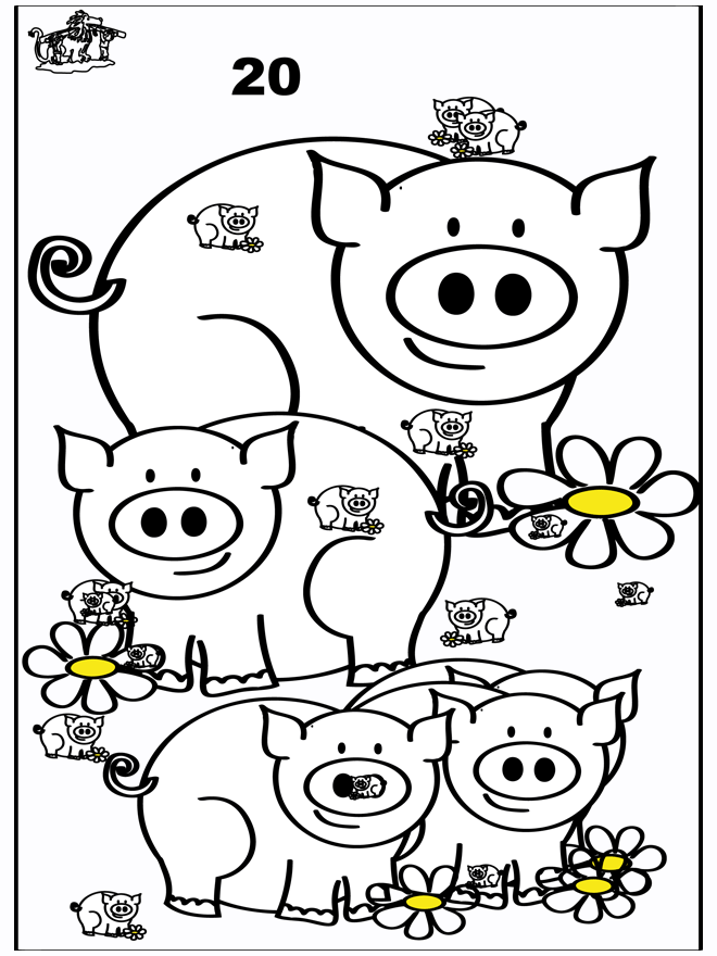 Die Schweine zählen - Puzzle