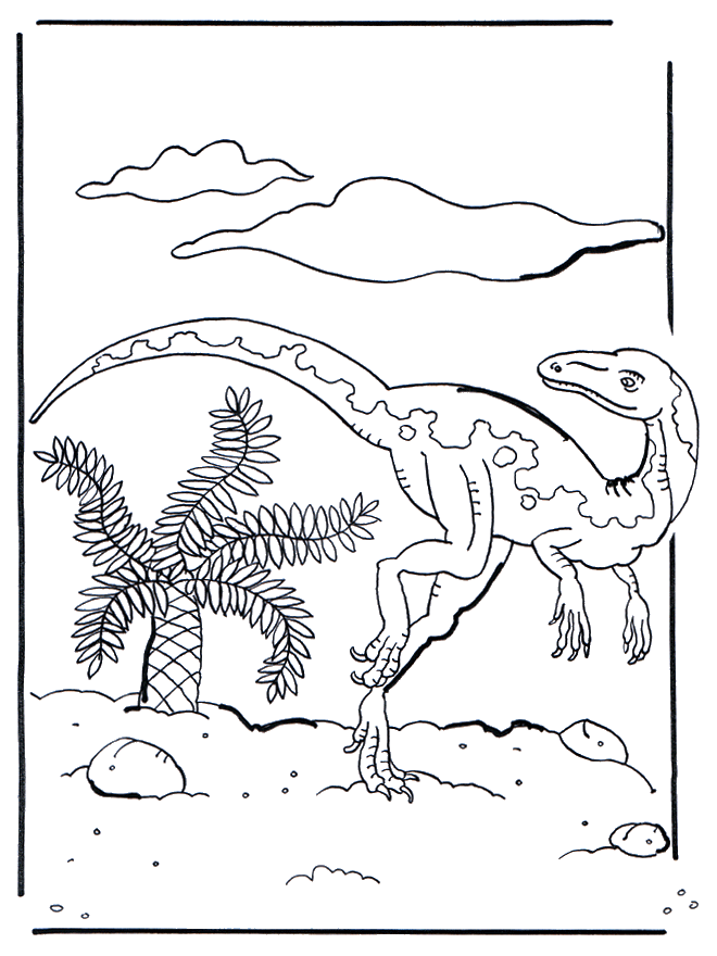 Dinosaurier 1 - Malvorlagen Drachen und Dinisaurier