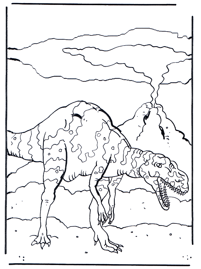 Dinosaurier 4 - Malvorlagen Drachen und Dinisaurier