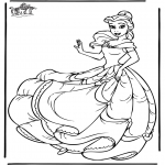 Ausmalbilder Comicfigure - Disney Prinzessin Belle 2