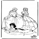 Ausmalbilder Comicfigure - Disney Prinzessinnen 2
