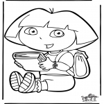 Ausmalbilder für Kinder - Dora 12