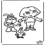 Ausmalbilder für Kinder - Dora 14