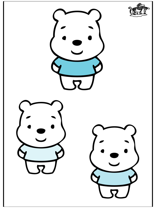 Drei Bären - Ausmalbilder tiere