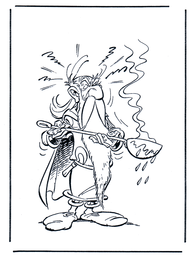 Druide - Ausmalbilder Asterix