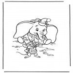 Ausmalbilder Comicfigure - Dumbo 3