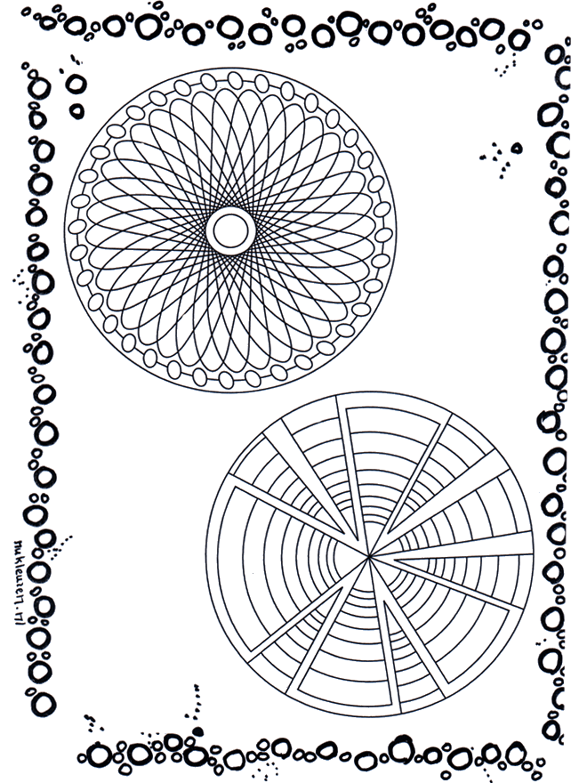 Duo mandala 2 - Ausmalbilder Duo Mandala