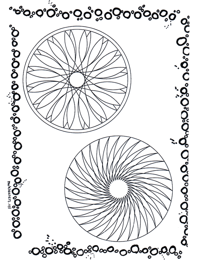 Duo mandala 3 - Ausmalbilder Duo Mandala