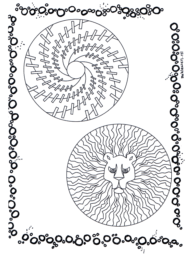 Duo Mandala 7 - Ausmalbilder Duo Mandala