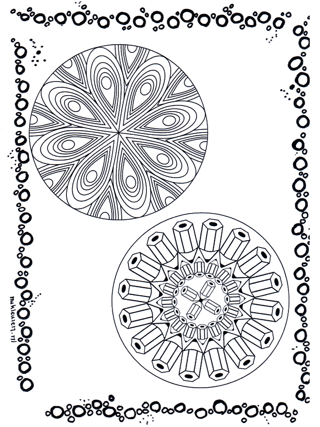 Duomandala 1 - Ausmalbilder Duo Mandala